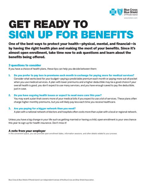 Open Enrollment Materials Customizable BCBSRI