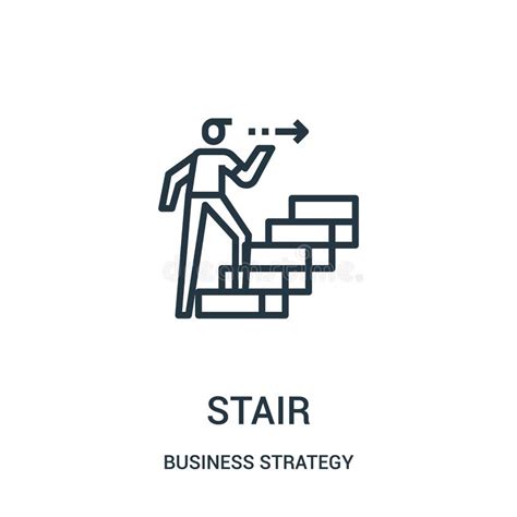 Vecteur D Ic Ne D Escalier De Collection De Strat Gie Commerciale Ligne