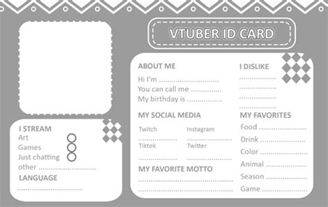 Free Vtuber ID CARD Template Sllushee S Ko Fi Shop Ko Fi Where