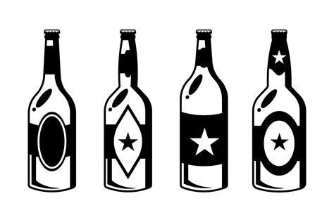 Beer Bottle Silhouettes