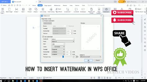 HOW TO INSERT WATERMARK IN WPS OFFICE HOW TO ADD WATERMARK IN WPS