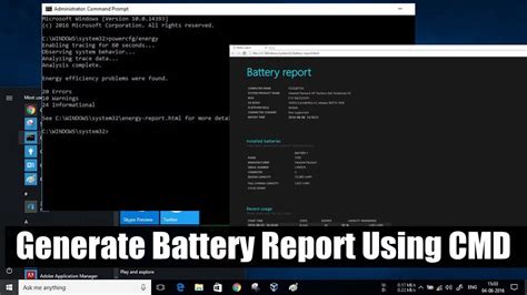 POWERCFG: How To Check Battery Health Report And Energy Report In Windows Using CMD