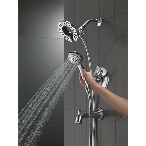 T17493 SS I RB I I Delta Linden 17 Series Dual Function Tub Shower