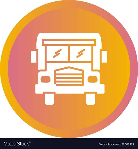 Beautiful Bus Glyph Icon Royalty Free Vector Image