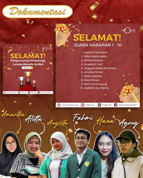 6 Mahasiswa Program Studi S1 Ilmu Komunikasi UNJ Berhasil Menjadi Juara