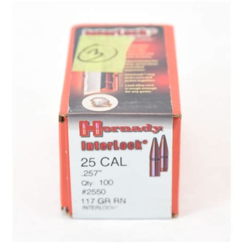 100 Pieces Hornady 25 Cal 257 110gr Bullets Landsborough Auctions