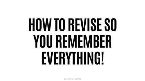 revise   remember  youtube