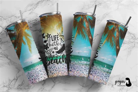 Summer 20oz Skinny Tumbler Graphic By Gingerdesign · Creative Fabrica