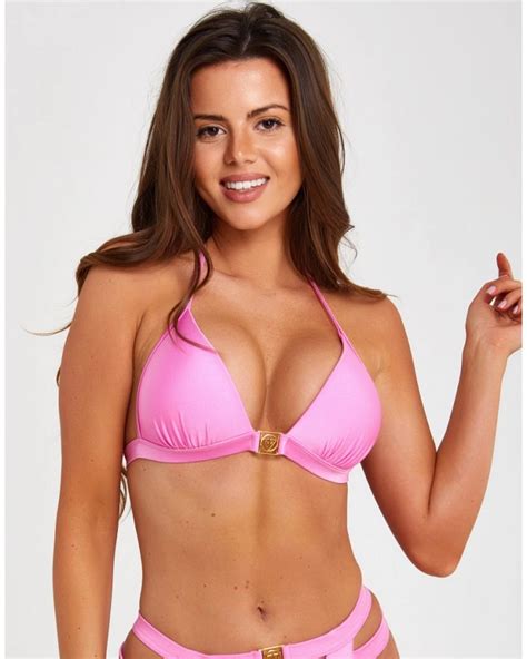 Pink Push Up Triangle Bikini Top Xl Vivien Vance