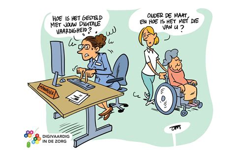 Cartoons Digitale Vaardigheden Digivaardigindezorg