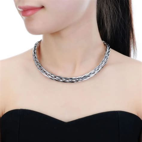 Jerollin Metal Torques Women Trendy Simple Smooth Choker Necklaces Plated Collars Necklace Punk