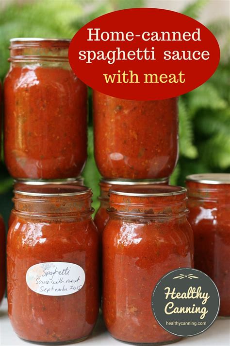 Spaghetti Sauce With Meat Healthy Canning