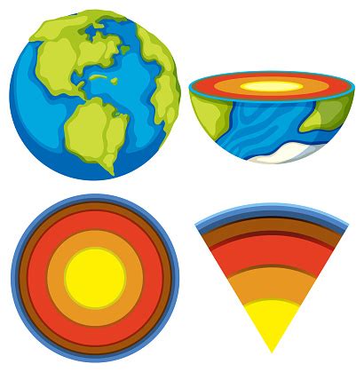 The Layers Of The Earth Concept Stock Illustration - Download Image Now ...