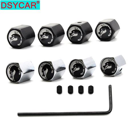 Dsycar Pcs Set Car Styling Zinc Alloy Anti Theft Dragon Logo Car Tire