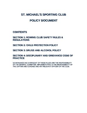 Maidenhead Rowing Club Safety Plan And Safety Rules Doc Template