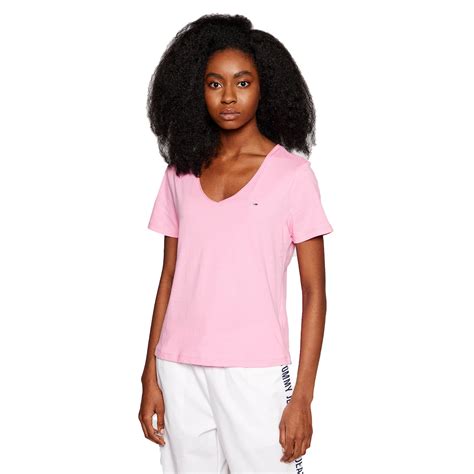 Tommy Hilfiger Γυναικείο T Shirt με V Λαιμόκοψη Fresh Pink Dw0dw09195 The Skroutz Gr