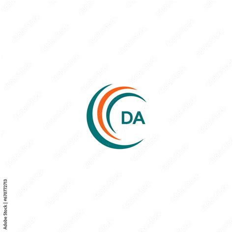 da   letter logo design initial letter da linked circle uppercase