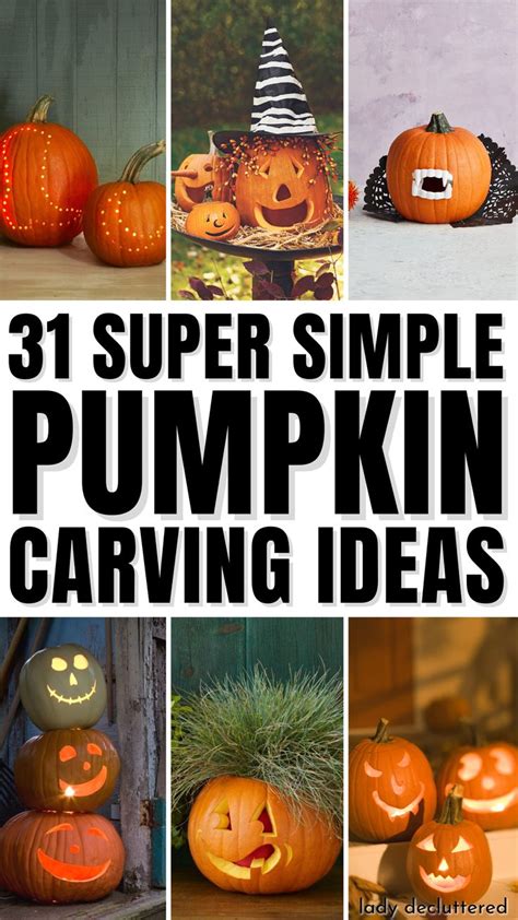 31 Super Easy Pumpkin Carving Ideas | Pumpkin carving, Unique pumpkin carving ideas, Diy pumpkin ...