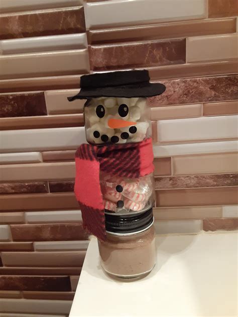 Snowman Hot Cocoa Mason Jar Hot Cocoa Gift Hot Cocoa Winter Weather