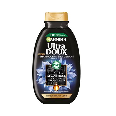 Ultra Doux Shampoing Quilibrant Charbon Magn Tique Et Huile De Fleur