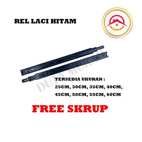 Jual Rel Laci Hitam 60 Cm 1 Set 2 Pcs Double Track Mapla Full