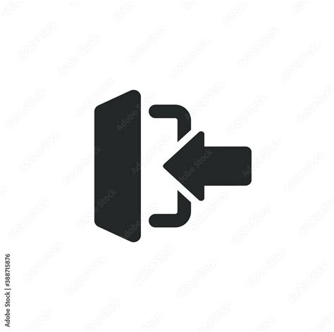 Exit trendy icon button symbol. Logout, sign out door logo sign. Vector illustration image ...