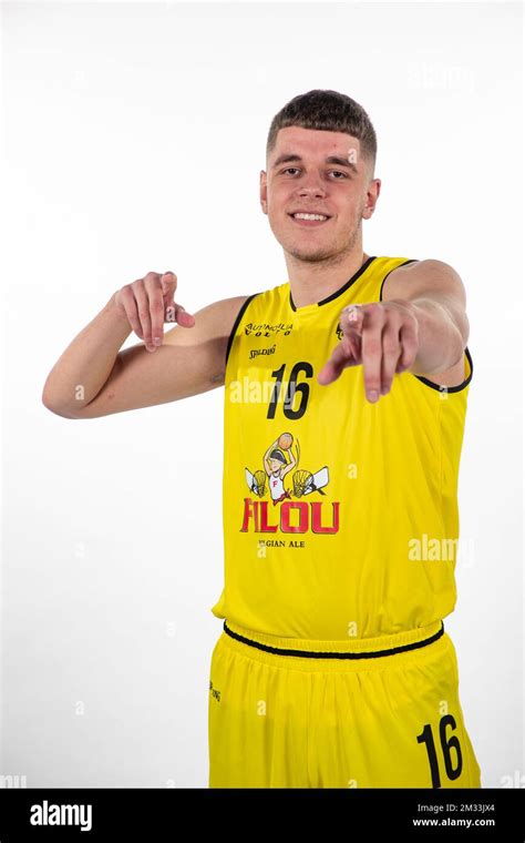 Oostende S Haris Bratanovic Poses At A Photoshoot Of Belgian Basketball