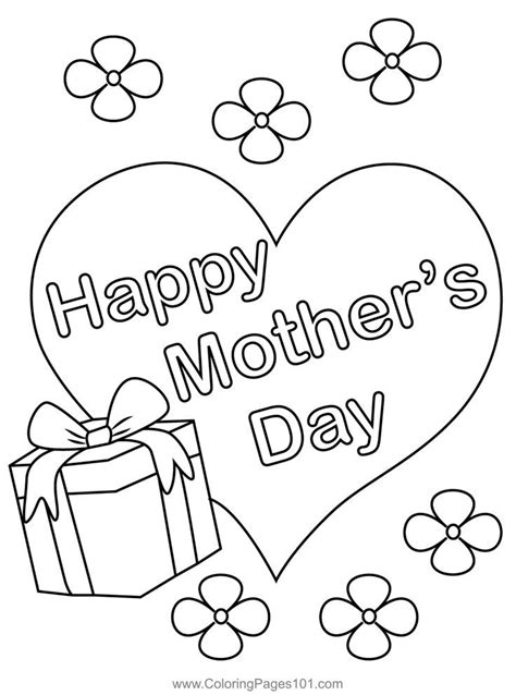 Happy Mother S Day Coloring Page Cartoon Coloring Pages Colouring