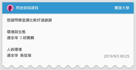 問老師與課程 實踐大學板 Dcard