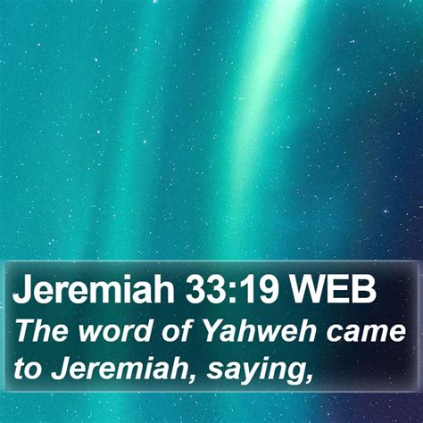 Jeremiah Web The Word Of Yahweh Came To Jeremiah