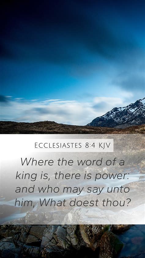 Ecclesiastes 84 Kjv Mobile Phone Wallpaper Where The Word Of A King