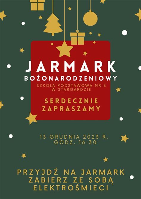 Tr Jka Zaprasza W Rod Grudnia Na Jarmark Bo Onarodzeniowy