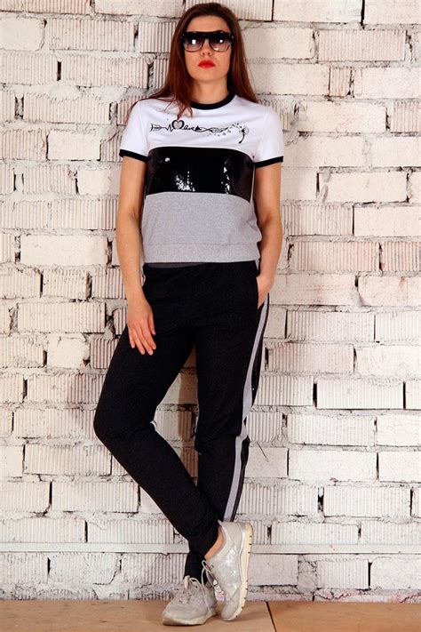 Спорт Runella, черно-белый (модель 1253) — Белорусский трикотаж в ...