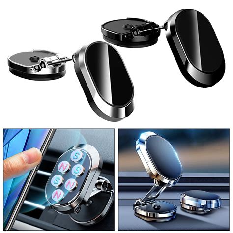 Support Magn Tique De T L Phone Portable Pliable Pour Voiture Support