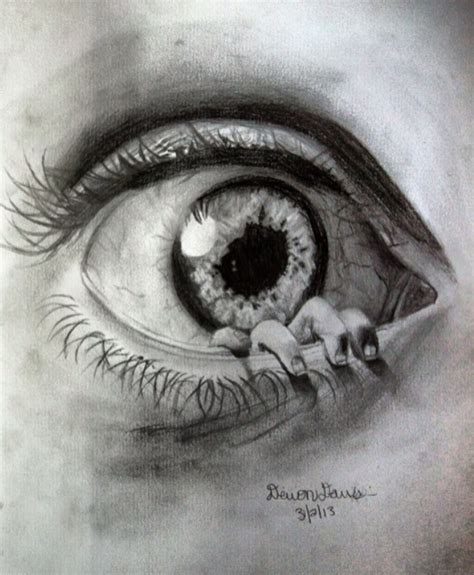 new and improved creepy eye drawing! by DevonDavis on DeviantArt