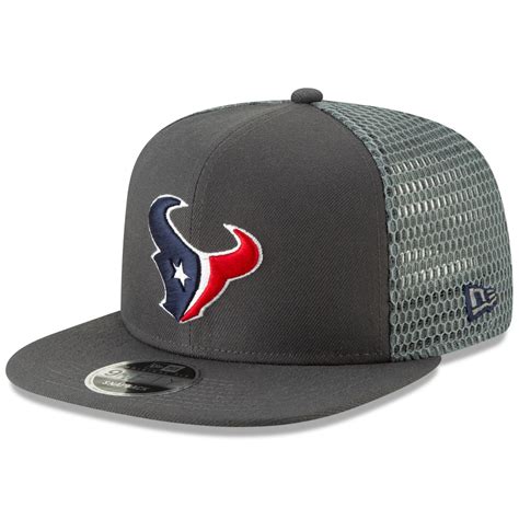 Houston Texans New Era Mesh Fresh 9FIFTY Adjustable Snapback Hat - Graphite