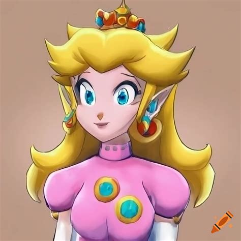 Detailed Artwork Of Princess Peach And Link In Costume Swap On Craiyon