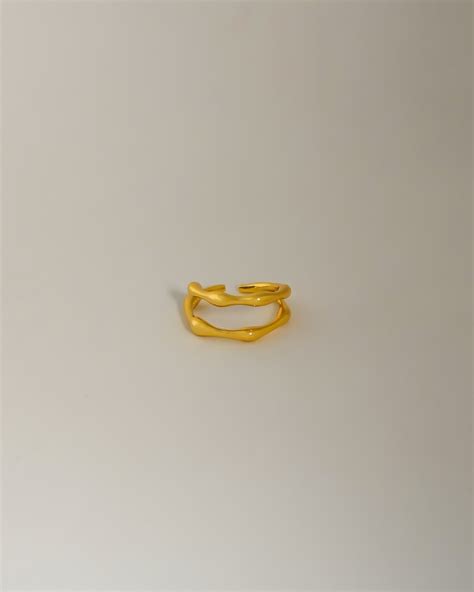 JESSICA 18k Gold Vermeil Pinky Ring | INXSKY