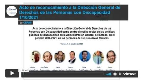 Grabación Audiovisual Accesible Del Acto De Reconocimiento A La Dirección General De Derechos De