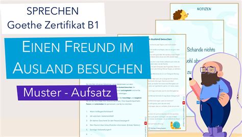 B1 Sprechen Teil 1 Freunde Im Ausland Besuchen Goethe Zertifikat