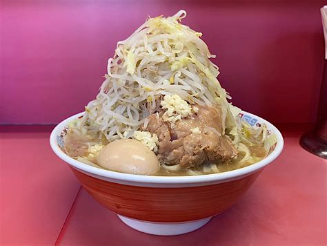 ラーメン二郎ひばりヶ丘駅前店 】味付け玉子で歴史が動きだす ボーボーボリューミー