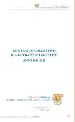 CONTRATTO COLLETTIVO DECENTRATO INTEGRATIVO ANNI 2019 2021 Arca