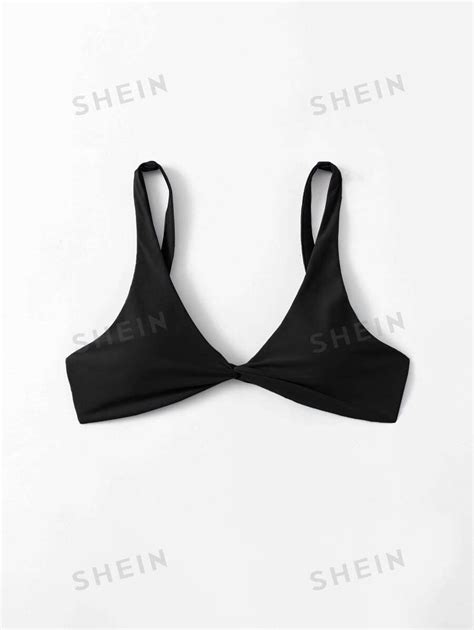 SHEIN Swim Top bikini con diseño girante Moda de Mujer SHEIN México