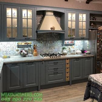 Lemari Dapur Model Minimalis Cat Duco Desain Vintage Furniture Wijaya