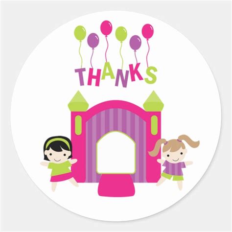 Birthday Thank You Stickers | Zazzle