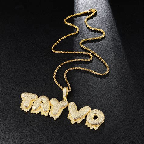 Personalized Name Pendant Hip Hop Pendants Custom Letters Etsy