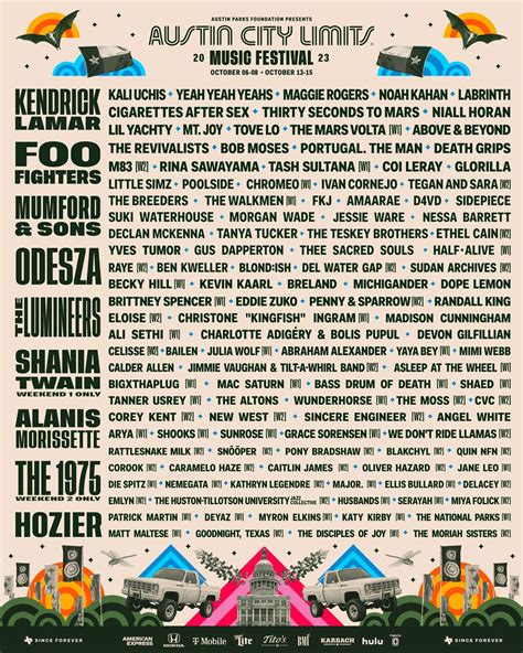 Austin City Limits Anuncia Line Up Que Incluye Foo Fighters Y