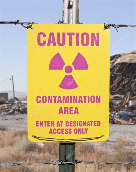 Caution Radioactive Contamination Area Sign — Stock Photo © trekandshoot #11526990