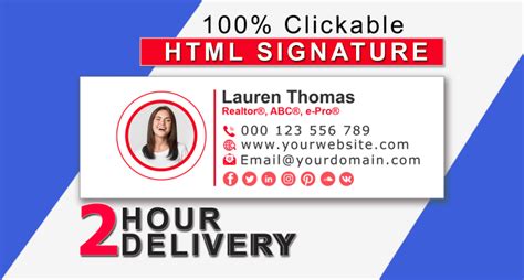 Create Html Email Signature Mail Signature Outlook Signature By Nahidas