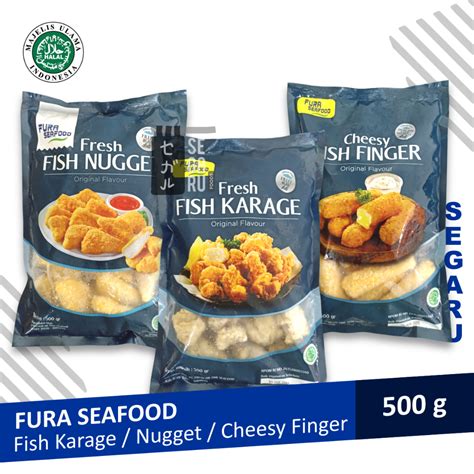 Jual Fura Seafood Fish Nugget Karage Cheesy Fish Finger 500 Gram